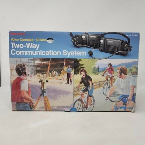 RADIO SHACK Other - VINTAGE RADIO SHACK HANDS FREE WALKIE TALKIE HEADSET TRC-506 SET OF 2 TESTED